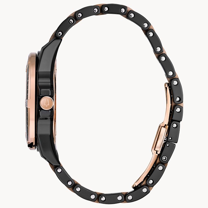 Bulova Marine Star Women s Diamond Black Rose Gold Watch